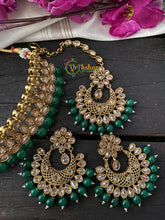 Premium Kundan Bridal Set - Green Beads-G2731